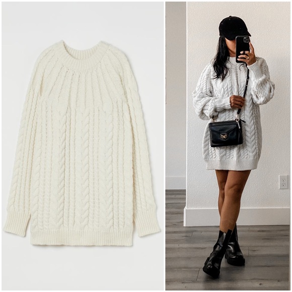 H&M Sweaters - Cable-knit Sweater in Cream